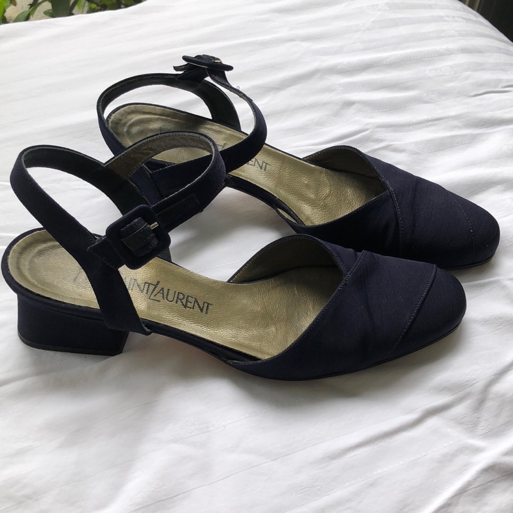 Yves Saint Laurent Ysl Navy Pumps Size 6